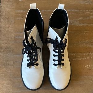 SHEIN White Combat Boots